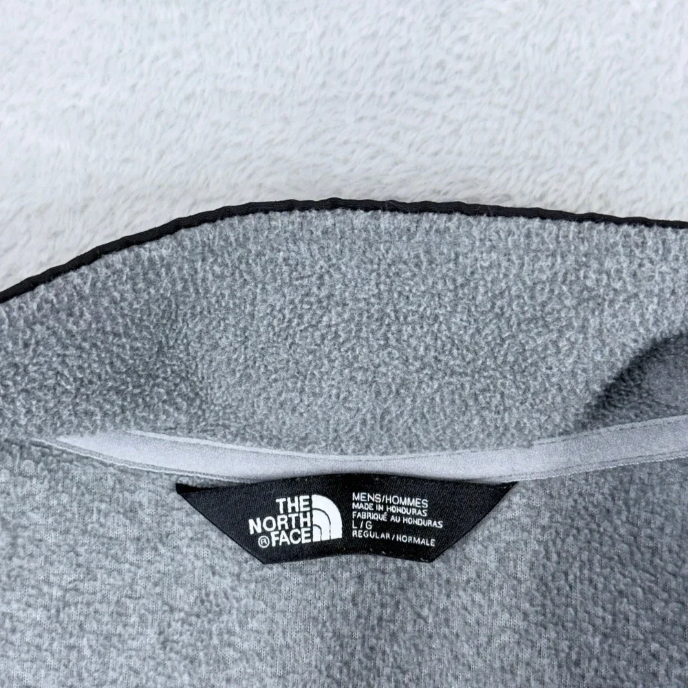 The North Face 200 Tundra Fleece Pullover Mens Large Grey Black 1/2 Zip Denali